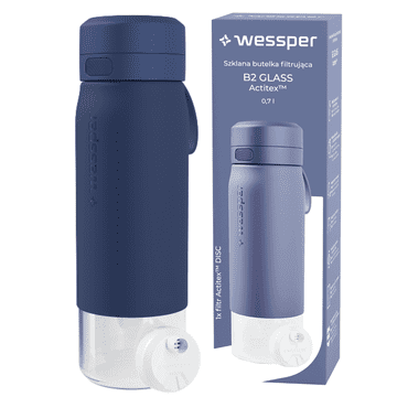 Wessper staklena boca s filterom WES270-700-BL plava 700ml