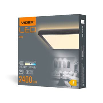 VIDEX LED stropna svjetiljka -LED-CEILING-DL3S-24W-CRNA-4K