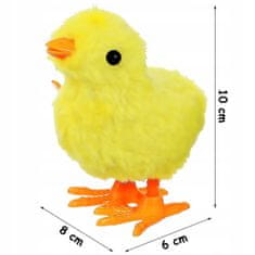 ADAR Kurčak na navijanje koji skače i hoda, žuta koka, 10 cm