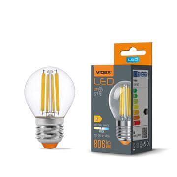 VIDEX Žarulja s nitima G45 6W E27 neutralna 806lm 4000K