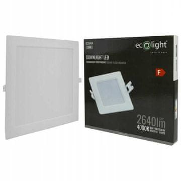 LED downlight kvadratni 24W 4000K bijeli DL-1