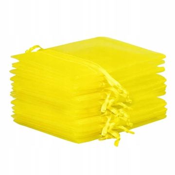 10 kom. Velike organza vrećice 19,5 x 29,5 cm - žute