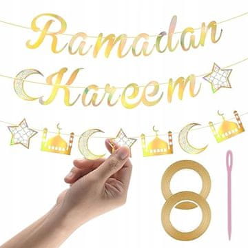 Etro viseća girlanda za Ramadan Mubarak zlatna