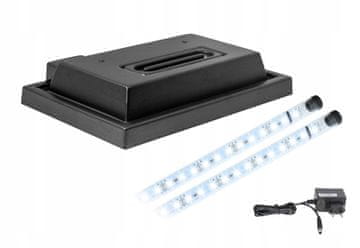Poklopac za akvarij 40x25 crni + LED rasvjeta BIJELI 5630