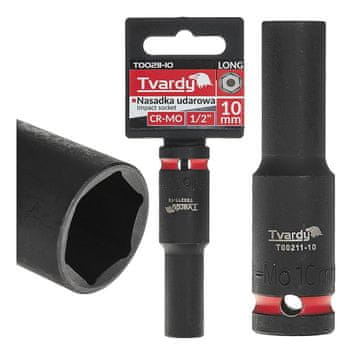 Tvardy Dugi udarni nasadni ključ 1/2" 6-kraki 10 mm CR-MO (6/72)