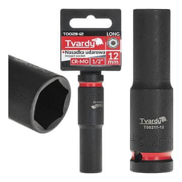Tvardy Dugi udarni nasadni ključ 1/2" 6-kraki 12 mm CR-MO (6/72)