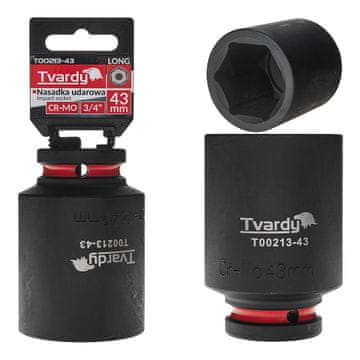 Tvardy Dugi udarni nasadni ključ 3/4" 6-kraki 43 mm CR-MO (1/20)