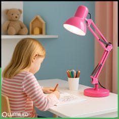 LUMILED Tobi Pink Lumiled E27 stolna lampa za crtanje + grlo za stol