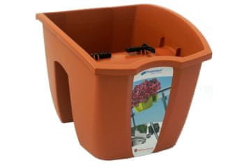 Prosperplast Doniczka na ogrodzenie CROWN DCRO240, terakota