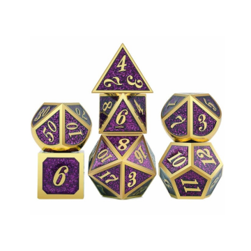 Postoji samo jedan set od 7 metalnih kockica za RPG s motivom kraljice