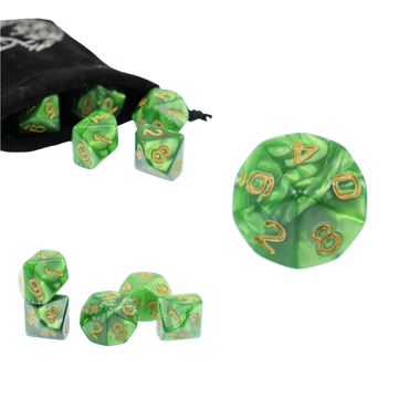 D10 RPG kockice Desetostrana kockica Druidska zabava 0-9