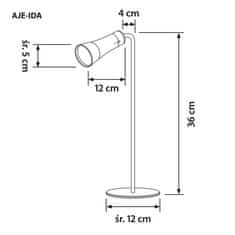 ActiveJet Activejet AJE-IDA 4-u-1 višenamjenska svjetiljka, USB-C, magnetski vrh, odvojiva