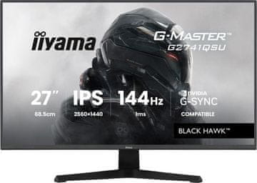 iiyama G-Master G2741QSU-B1 Black Hawk 27 WQHD IPS 1ms 144Hz Flicker-free G-Sync monitor crni