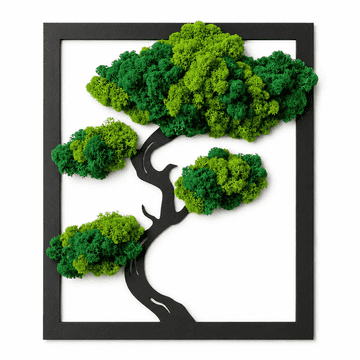 Pravokutno bonsai drvo s mahovinom