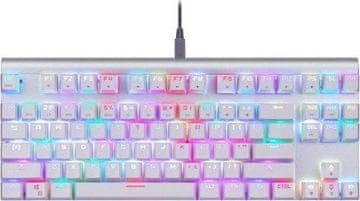 Motospeed CK101 TKL mehanička tipkovnica 87 tipki / bijela / RGB / Outemu