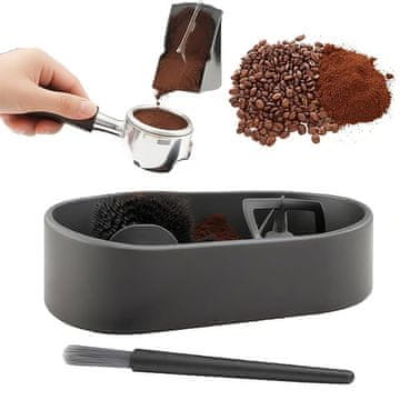 HOME & MARKER® Stanica za čišćenje portafiltera za espresso aparat, silikonska posuda, držač za portafilter | BARISTORA