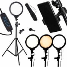 MG Selfie Ring okruglo LED svjetlo + stativ, crni