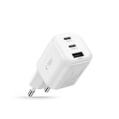 Tech-protect NCA100W GaN mrežni punjač USB / 2x USB-C PD 3.2 100W / QC3.0, bijela