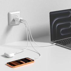Tech-protect NCA100W GaN mrežni punjač USB / 2x USB-C PD 3.2 100W / QC3.0, bijela