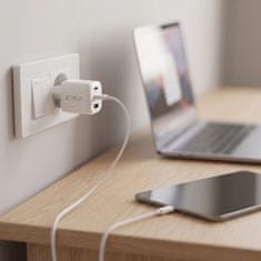 Tech-protect NCA100W GaN mrežni punjač USB / 2x USB-C PD 3.2 100W / QC3.0, bijela