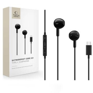 Tech-protect Core G4 slušalice za uši USB-C, crne