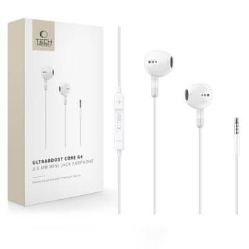 Tech-protect Core G4 slušalice za uši 3.5mm mini jack, bijele