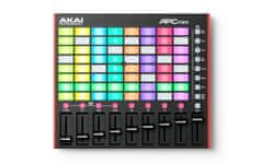 Akai Akai APC Mini MK2 MIDI kontroler za Ableton Live, 64 RGB tipki, 9 fadera, crvena/crna