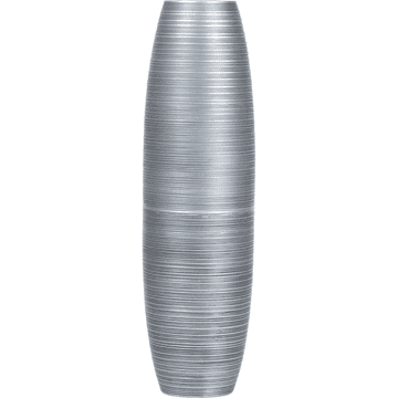Nikcorp Podna drvena vaza 85 cm srebrna, ukrasna dekorativna vaza za suho cvijeće, ručno izrađena visoka vaza za dnevni boravak, hodnik ili ured, minimalistički dizajn, promjer 18 cm, za pampas travu i