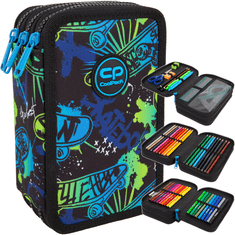 CoolPack Trostruka pernica s opremom Jumper 3 Skate Nig