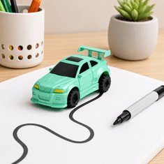JOJOY® Igraći automobil koji prati nacrtanu liniju, interaktivna edukativna igračka za djecu, razvoj motorike, ABS plastika | DRAWCAR Zelena