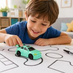 JOJOY® Igraći automobil koji prati nacrtanu liniju, interaktivna edukativna igračka za djecu, razvoj motorike, ABS plastika | DRAWCAR Zelena