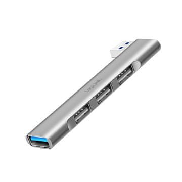 HUB LogiLink UA0304 USB-A hub, 1x USB-A 3.0, 3x USB-A 2.0, aluminij