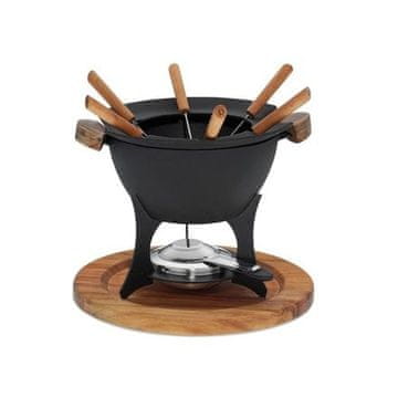 Kela Set za fondue KL 16644 COUNTRY 11-piece cast iron / wood