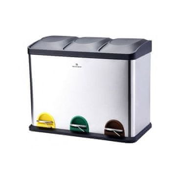Bergner Kanta za smeće BG 07-9338 pedal bin for sorted waste 45 L stainless steel