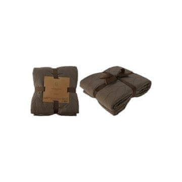 HOMESTYLING Pokrivač KO-HZ1011970 quilted 200 x 220 cm PREMIUM brown