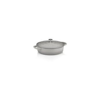 Kela Lonac od lijevanog željeza s poklopcem KL-12611 Cast iron casserole with lid Calido 28 cm light gray