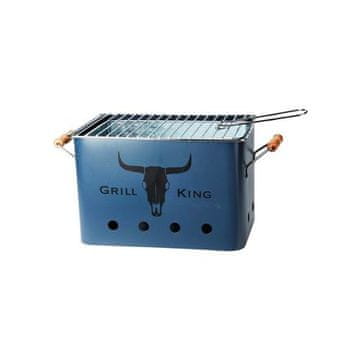 ProGarden Prijenosni roštilj KO-C83000120 roštilj na drveni ugljen GRILL KING 43 x 20 cm plavi