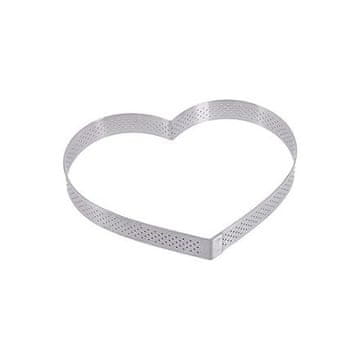 de Buyer Okvir za tortu 3099.53, perforated frame, heart shape, diameter 22 cm, height 2 cm, stainless steel