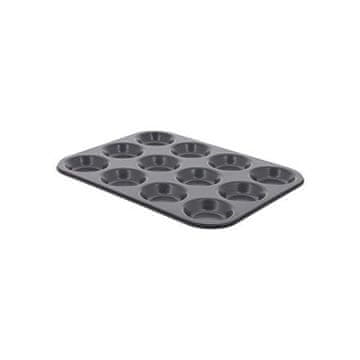 de Buyer Posuda za pečenje 4711.12, tartlet mold, 12 pcs, iron, non-stick surface, 34x26x1.9 cm, diameter 7 cm