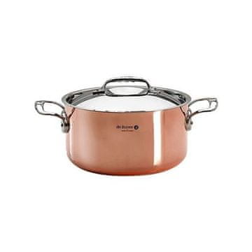 de Buyer Lonac od nehrđajućeg čelika 6242.28 PRIMA MATERA, copper, stainless steel lid, diameter 28 cm, volume 8 L, height 13.5 cm, 2 stainless steel handles