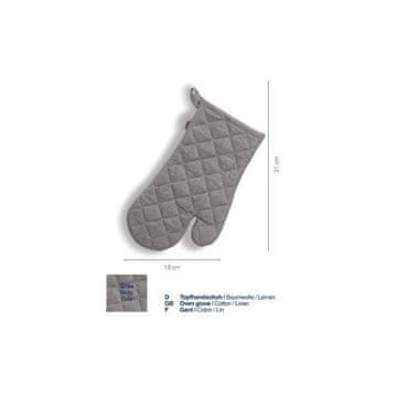 Kela Rukavica za pećnicu KL-12803 oven gloves Puro 55% cotton/45% linen gray 31.0x18.0cm