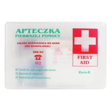 slomart Komplet prve pomoći B-Euro-8, prozirno pakiranje, GODMAR