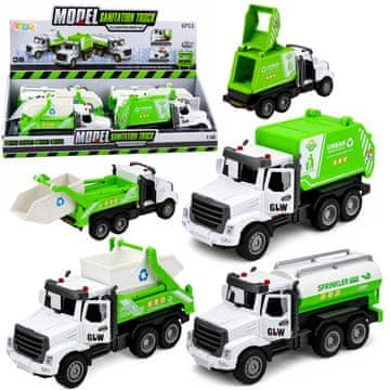 slomart Komunalno vozilo LEAN TOYS, metalna kabina, pogon, otvarajuća vrata, svjetla, zvukovi 1:46