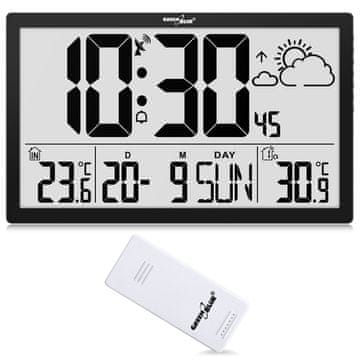 slomart GreenBlue GB218 LCD zidni sat s meteorološkom stanicom