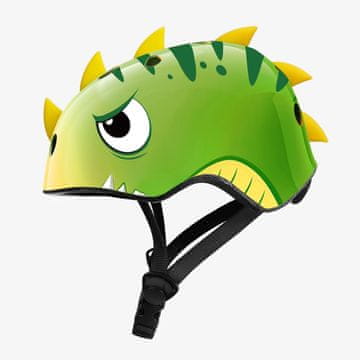 Outdoor master Otroška kolesarska čelada Fun Animal, Green Dinosaur