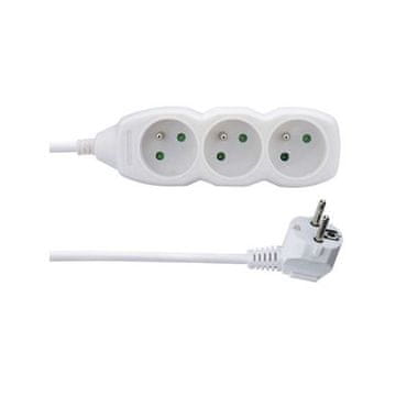 EMOS Produžni kabel P0311 1.5 m / 3 sockets / white / PVC / 1 mm2