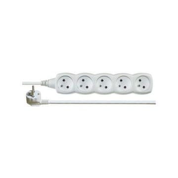 EMOS Produžni kabel P0515 Extension cable 5 m / 5 sockets / white / PVC / 1 mm2
