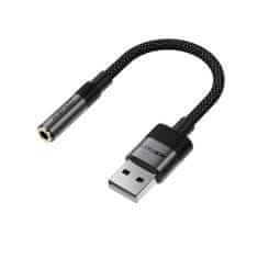 AceFast Acefast J13 USB-A na 3.5mm mini jack adapter, crni