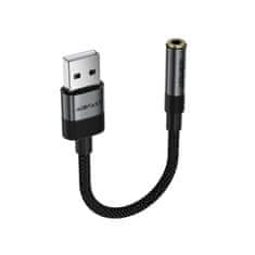 AceFast Acefast J13 USB-A na 3.5mm mini jack adapter, crni