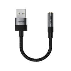 AceFast Acefast J13 USB-A na 3.5mm mini jack adapter, crni